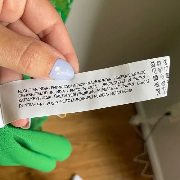 ZARA Printed Shimmery Midi Kaftan Dress in Kelly Green Women’s Size Medium NWT - Picture 11 of 13